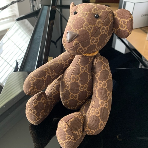 Gucci Other - Gucci Brown and Gold Monogram Bear